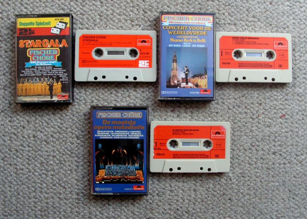 Fisher Chöre 3 cassettes €3 per stuk 3 voor €7,50 ZGAN, 2 t/m 25 bandjes, Overige genres, Ophalen of Verzenden, Zo goed als nieuw