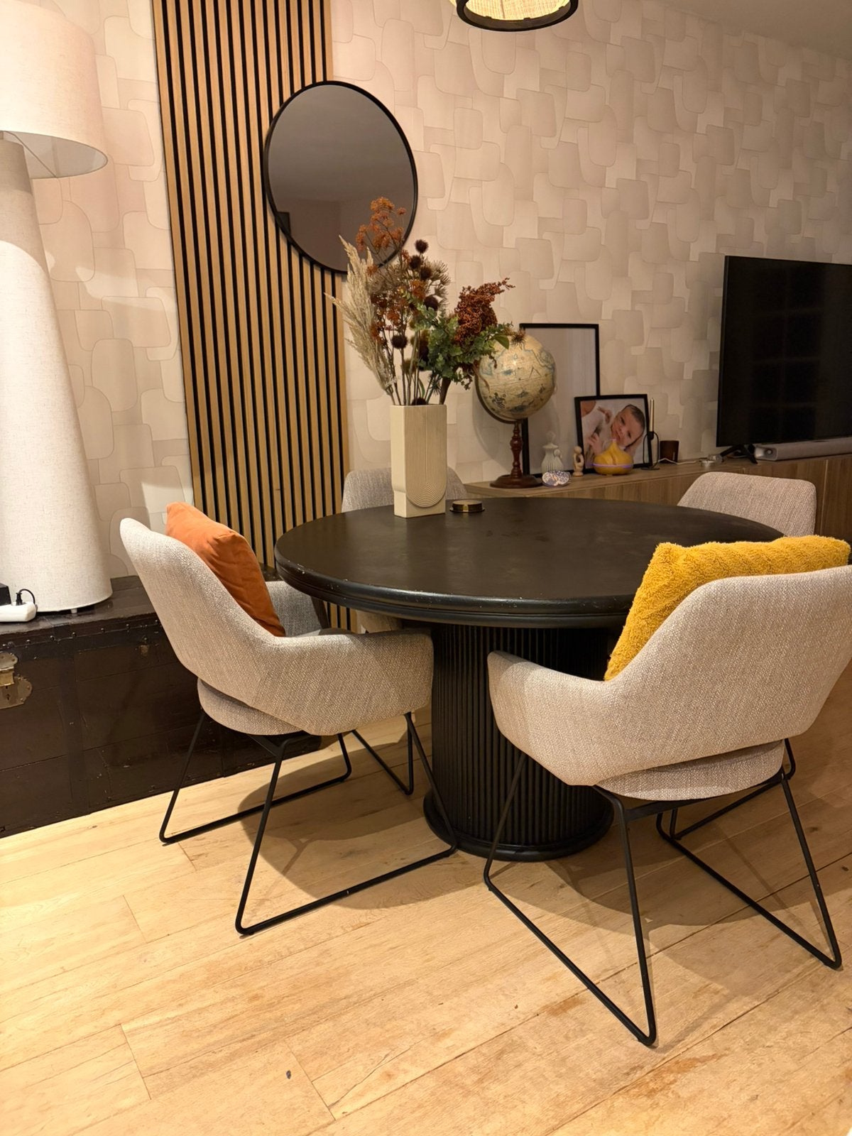 Eettafel rond 120cm, Ophalen, 100 tot 150 cm, Rond, Zo goed als nieuw