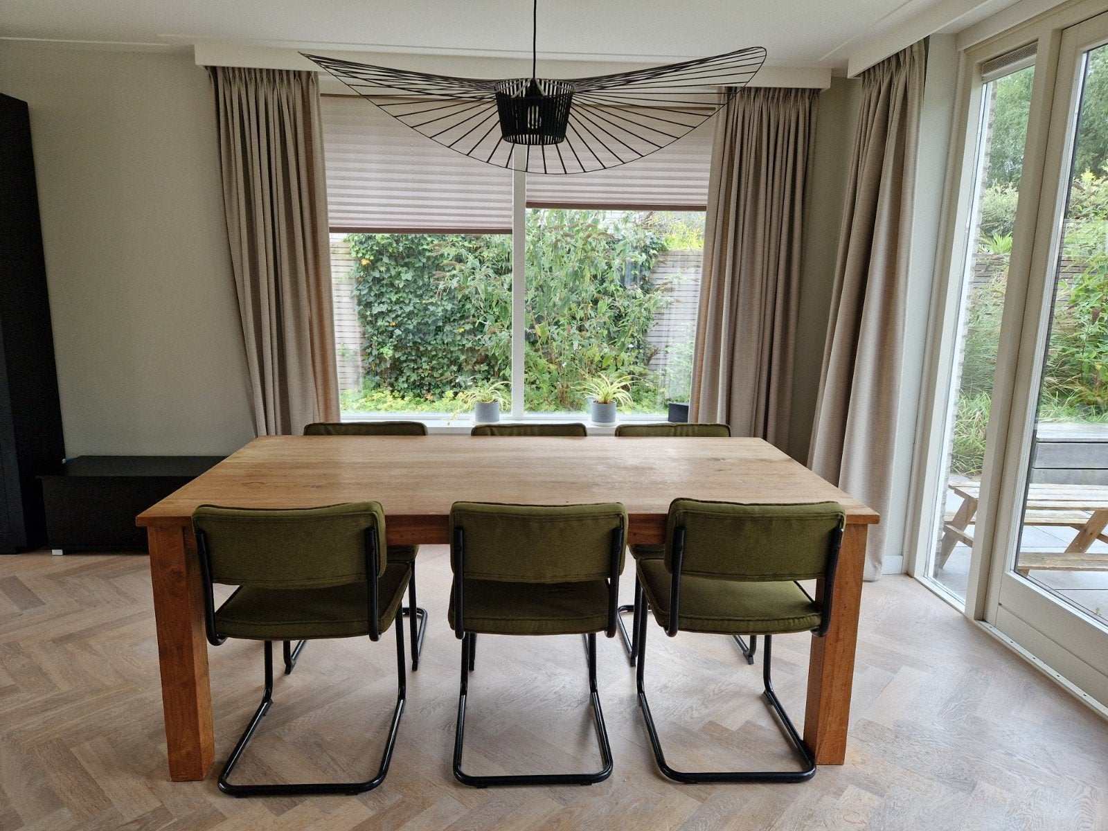 Teak tafel 2.00x1.00m, Ophalen, Gebruikt, 200 cm of meer, 50 tot 100 cm