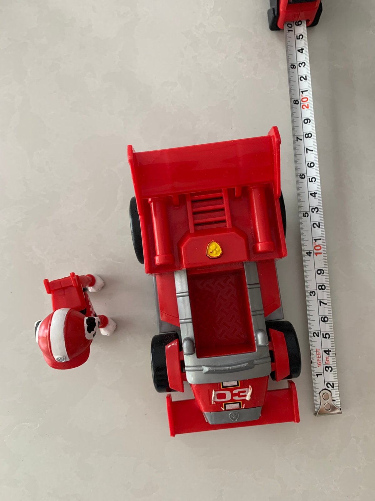 Paw Patrol Mashall met auto, Ophalen, Gebruikt