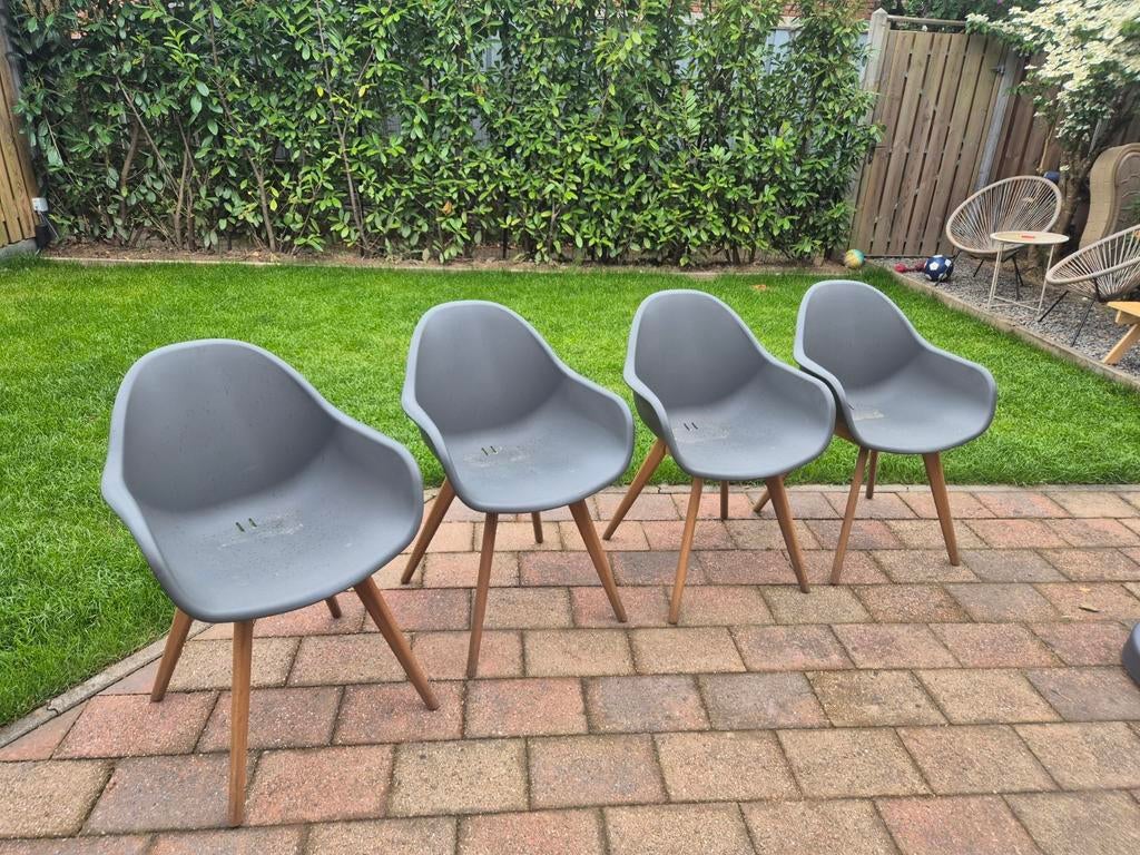 4 kuip tuinstoelen MOET NU WEG, Ophalen, Gebruikt, Kunststof