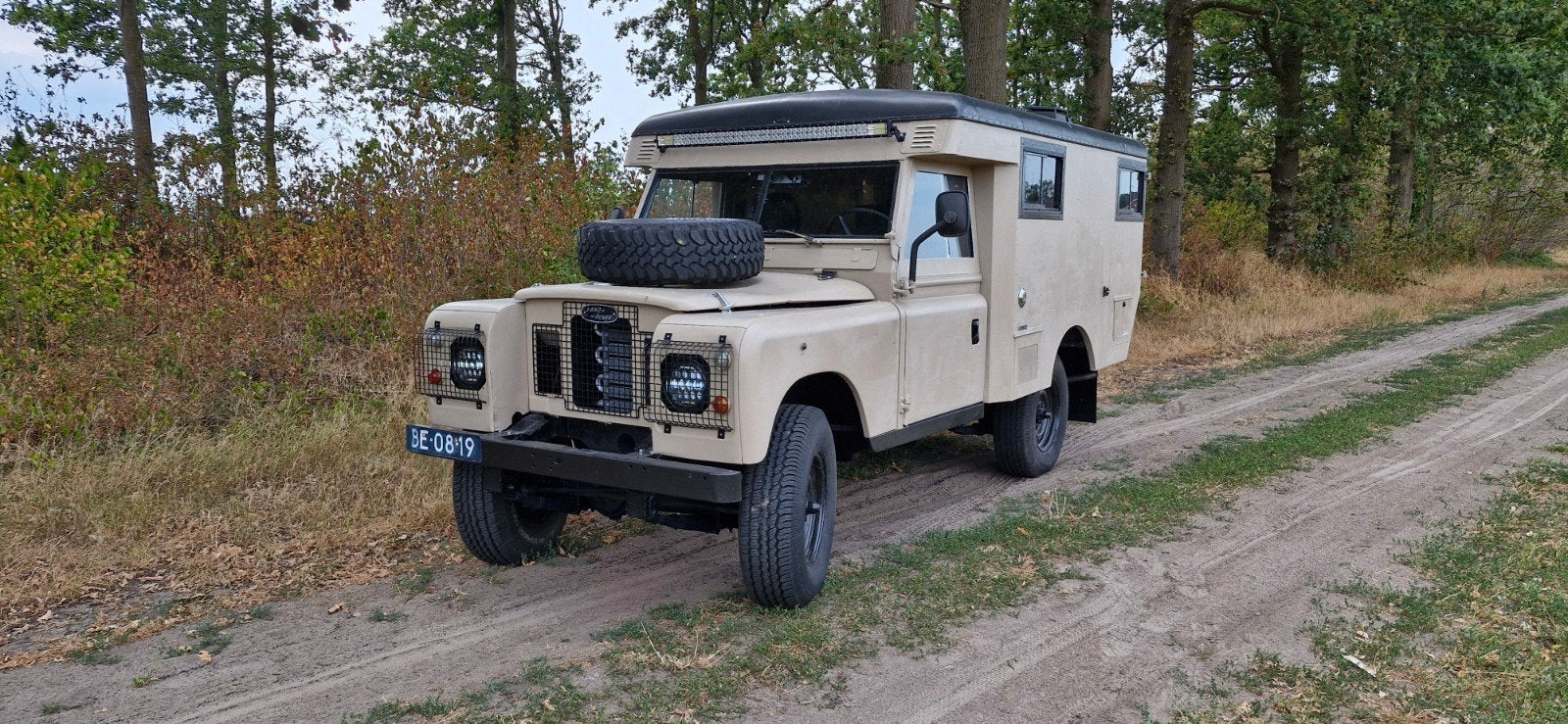 Land Rover Hard TOP 1972 7 persoons, Auto's, Bestelauto's, Land Rover, Zwart, Beige, Handgeschakeld