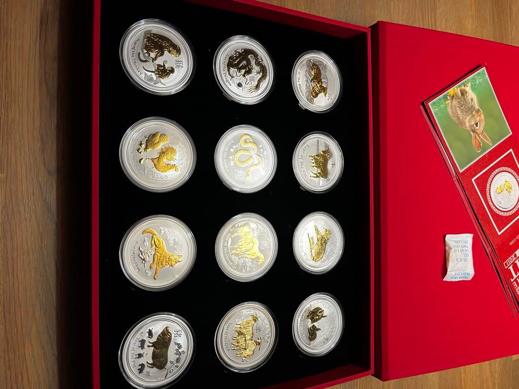 Mooie set Lunar 2 serie verguld, Verzenden, Zilver
