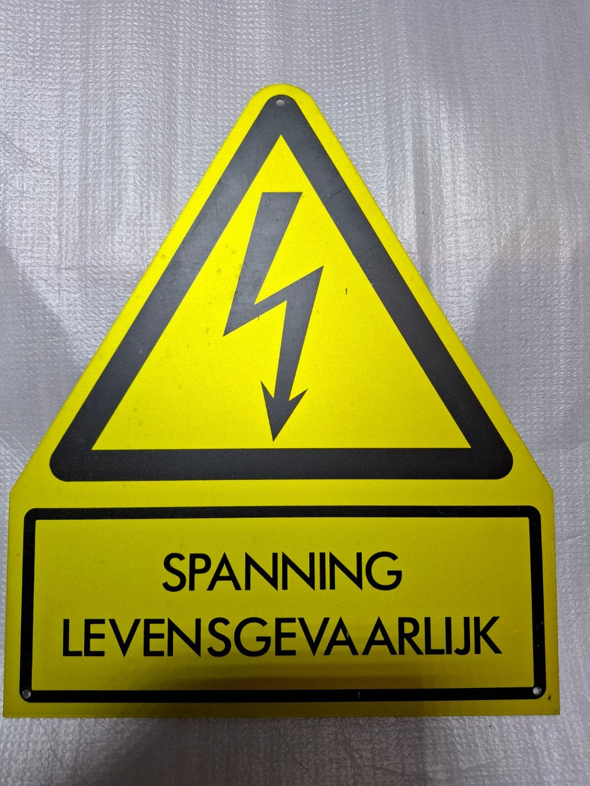 Waarschuwingsbord Spanning Levensgevaarlijk, Verzamelen, Ophalen of Verzenden, Nieuw