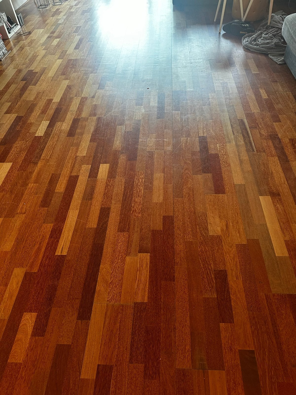 Merbau Houten Vloer - ca. 50 m2, Ophalen, Gebruikt, Vloerdelen of -planken, 10 m² of meer
