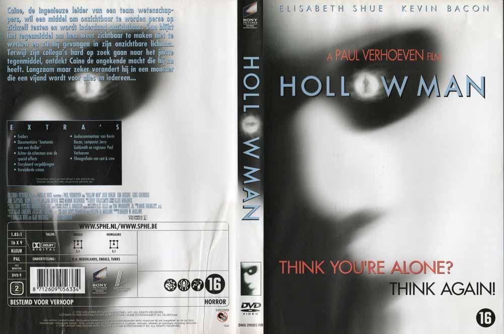 Hollow Man DVD met Elisabeth Shue, Kevin Bacon, Cd's en Dvd's, Dvd's | Klassiekers, Zo goed als nieuw, Actie en Avontuur, Alle leeftijden