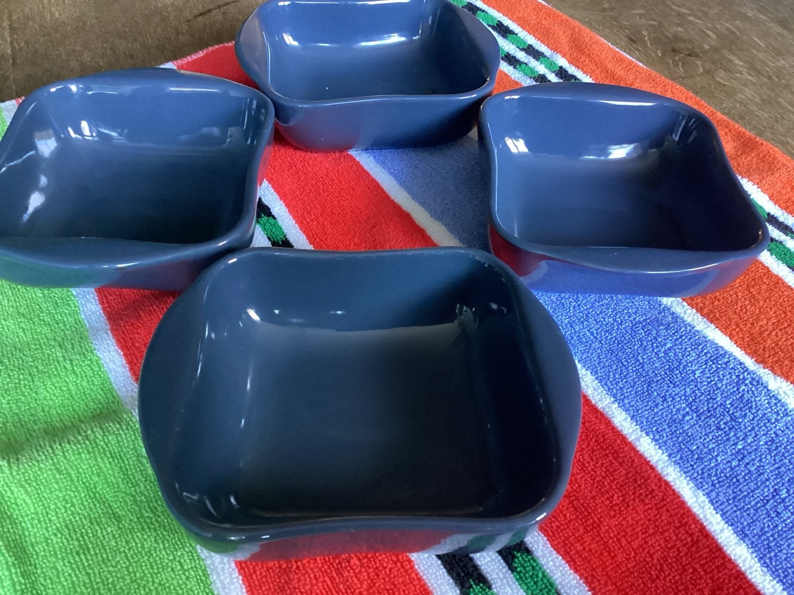 VIVO Ovenschaaltjes Villeroy & Boch - Donkerblauw 12x12cm, Vivo, Keramiek, Ophalen of Verzenden, Schaal of Schalen