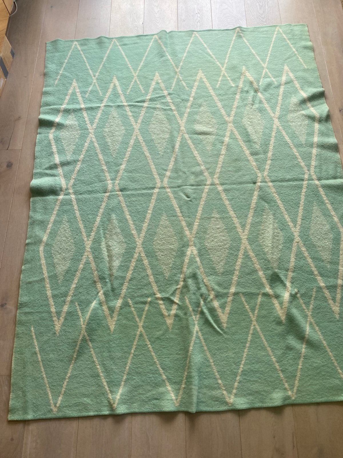 Wollen deken 215 bij 165, Ophalen of Verzenden, Groen, 165 cm, 215 cm