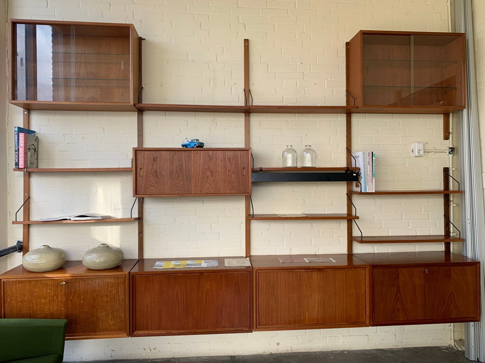 Poul Cadovius by Royal System vintage modulair wandsysteem, Gebruikt, 200 cm of meer, 300 cm of meer, Ophalen of Verzenden