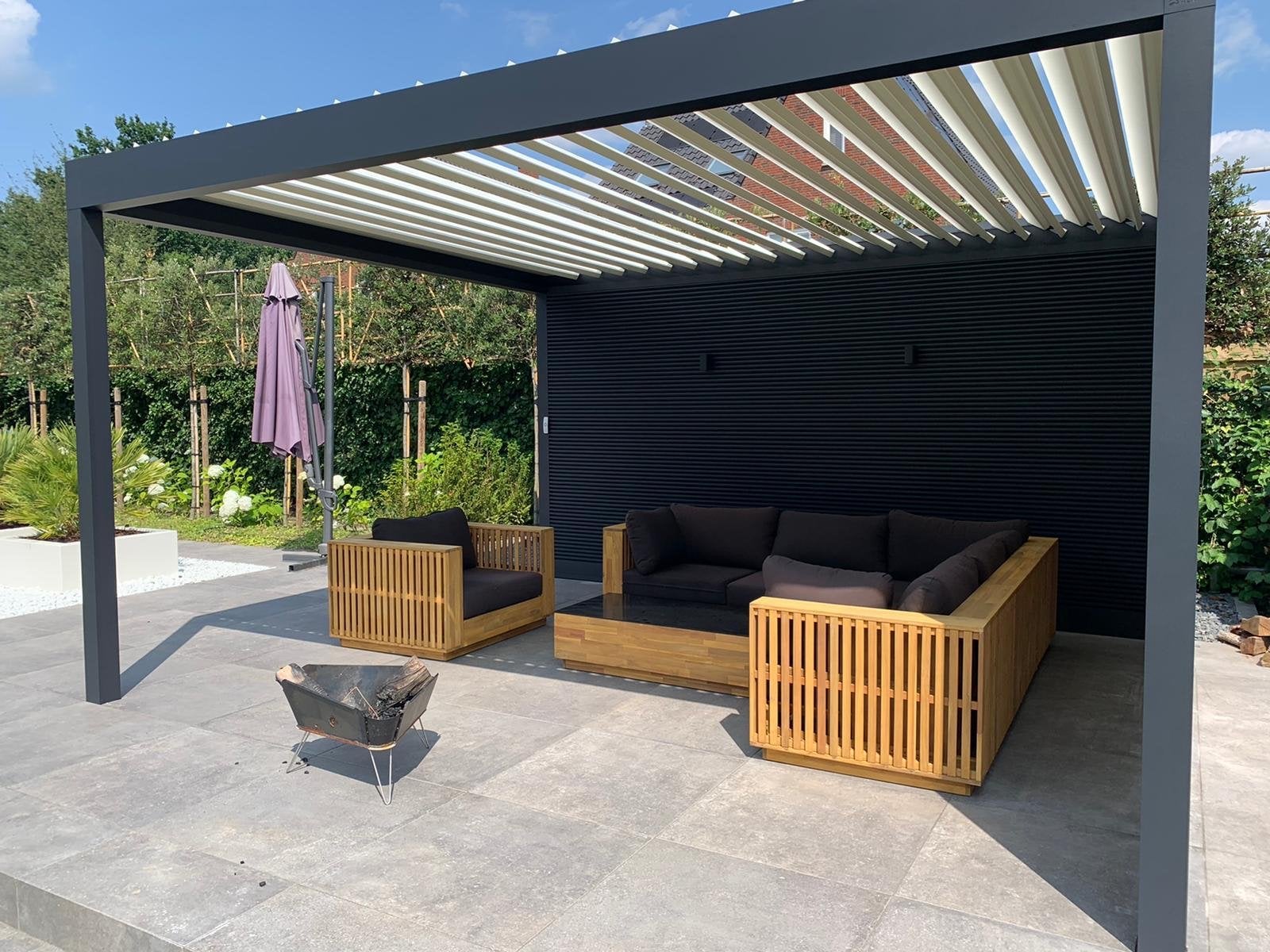 renson Overkapping met Lamellen - Luxe Veranda, Tuin en Terras, Ophalen, Gebruikt, Veranda