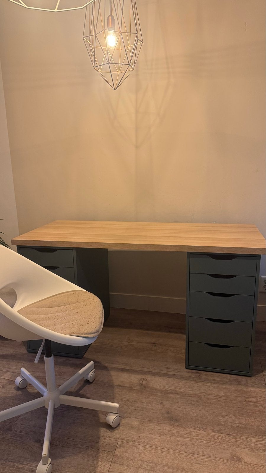 IKEA Alex bureau met lades - Grijs/Hout, Ophalen, Gebruikt, IKEA, Grijs