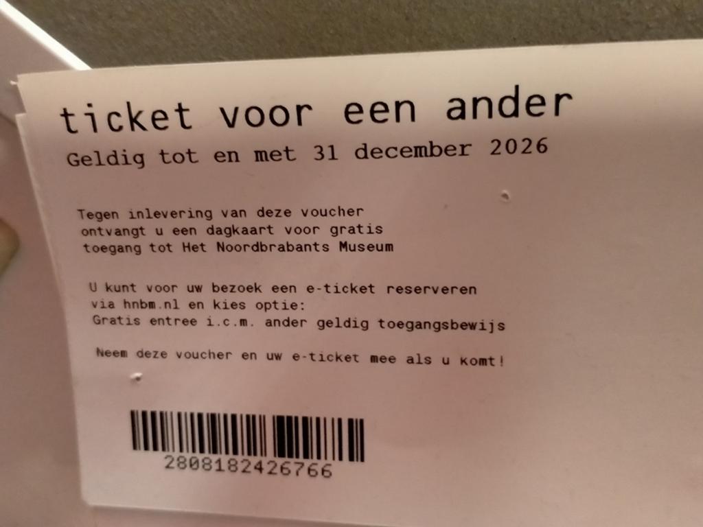 2 stuks kaartje voor musea, Tickets en Kaartjes, Eén persoon, Ticket of Toegangskaart