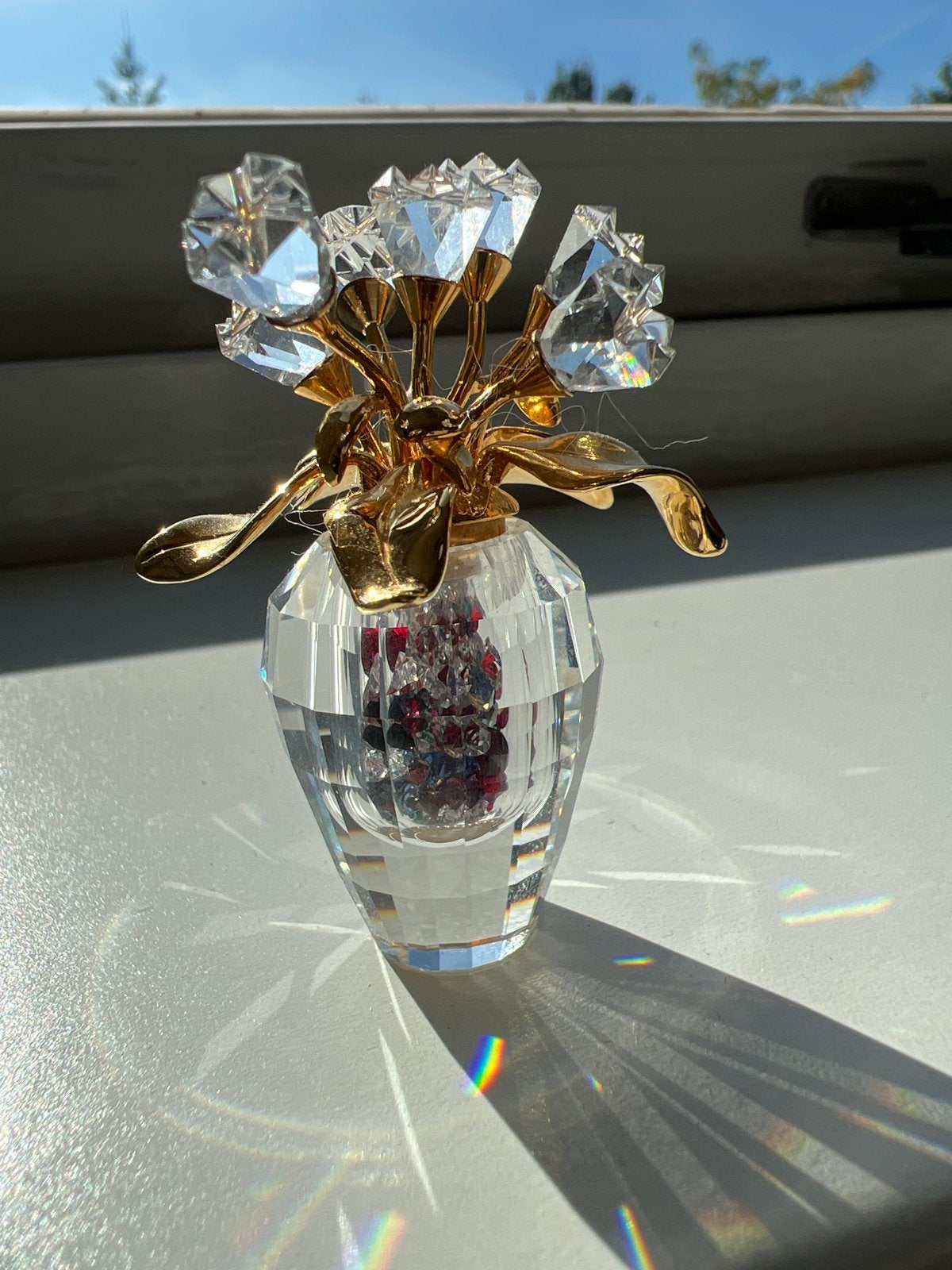 Swarovski Tulpen Boeket in Vaasje, Meerkleurig, Ophalen of Verzenden, Glas, Klassiek