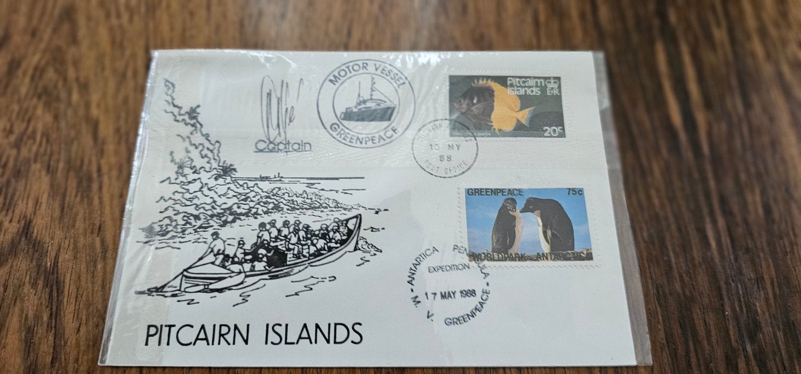 Greenpeace Pitcairn Islands Envelop - Antarctica Expeditie, Verzenden, Envelop
