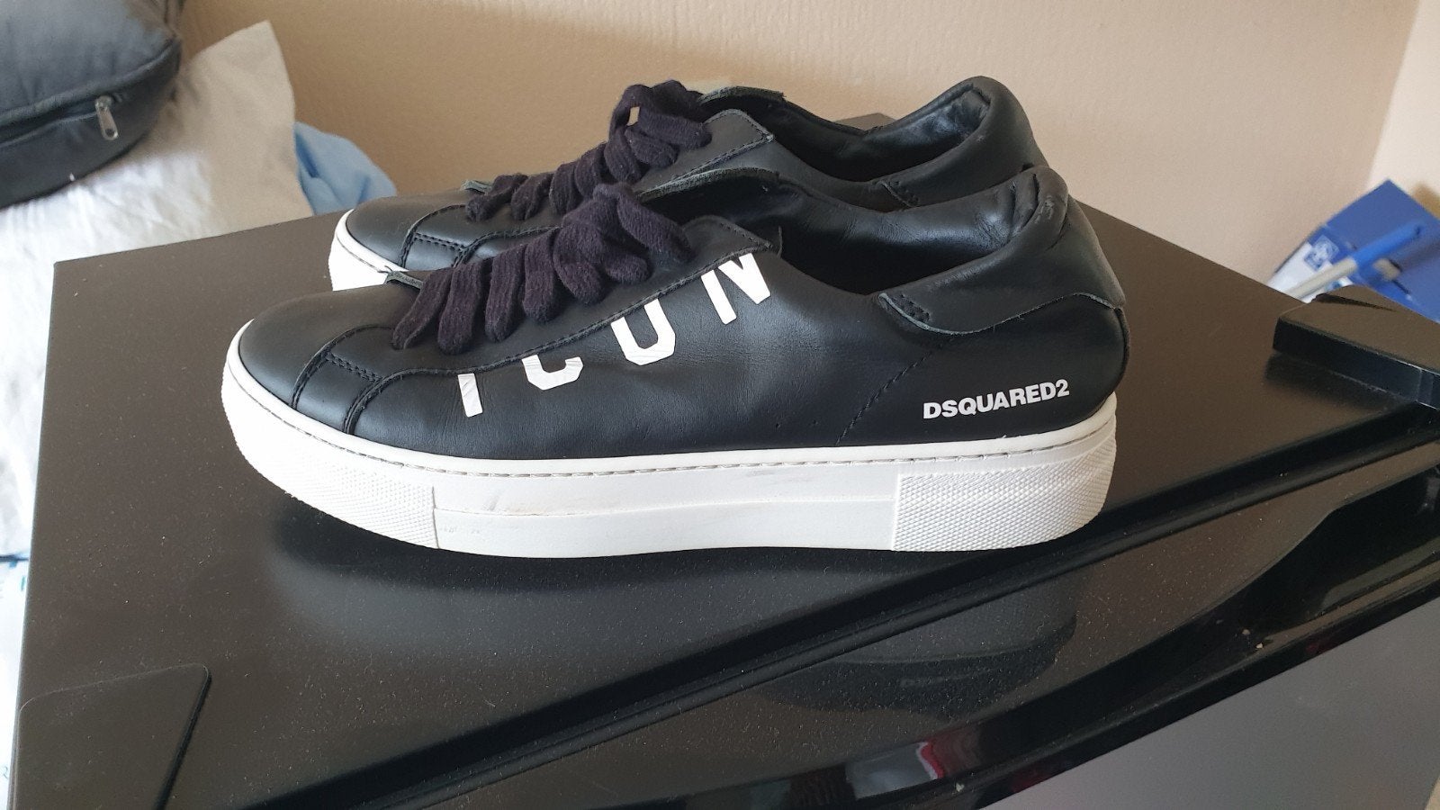 Dsquared2 Icon Sneakers Zwart Maat 37, Kleding | Heren, Disquared2, Zwart, Ophalen of Verzenden, Zo goed als nieuw