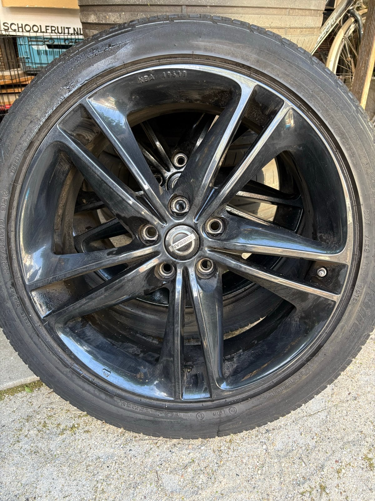 Nissan qashqai velgen met zomerbanden - 19 inch, Auto-onderdelen, Banden en Velgen, Banden en Velgen, Personenwagen, Zomerbanden