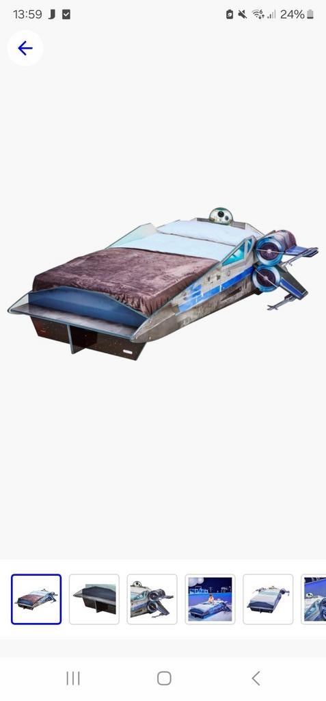 Star Wars X-wing bed, Ophalen of Verzenden, Gebruikt, Eenpersoons, Hout