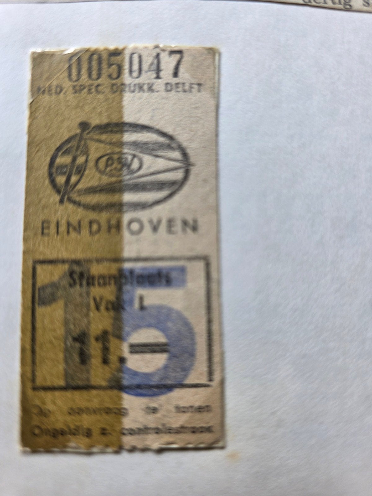 Voetbalticket Psv-Helmond Sport 3-1, Tickets en Kaartjes, Eén persoon