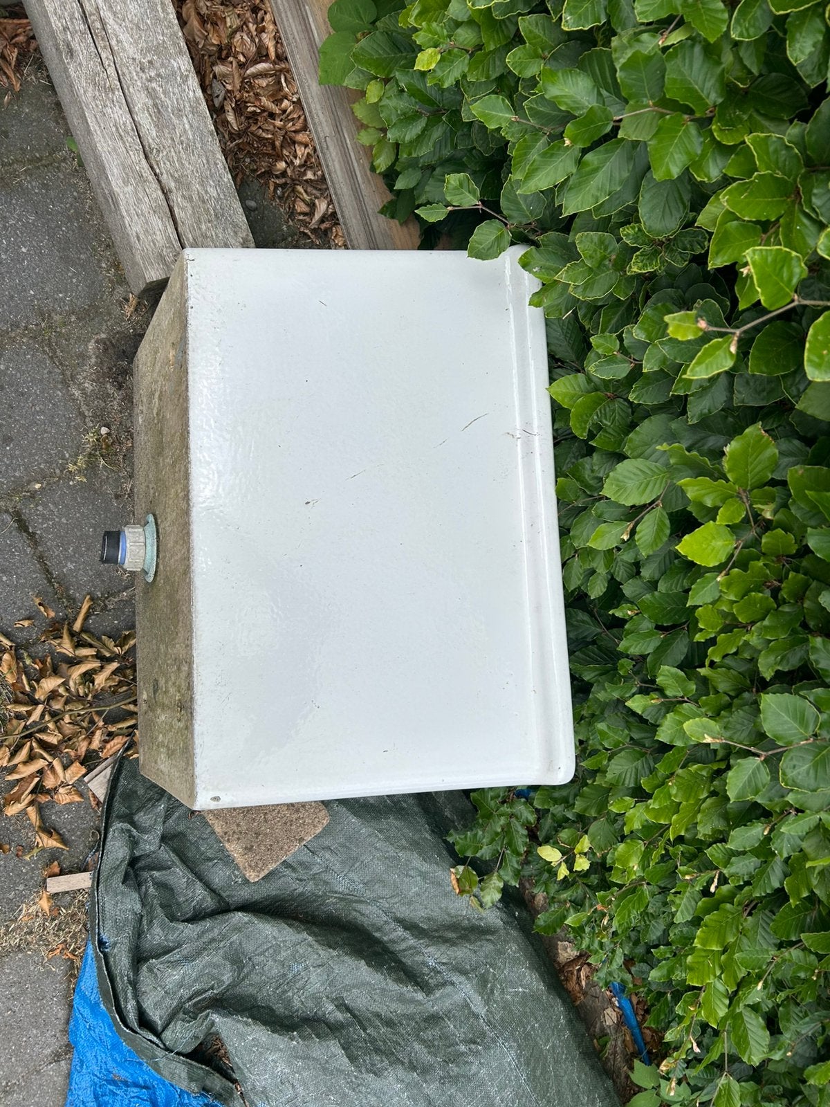 Grote porseleinen wasbak voor buiten of garage, Ophalen, Gebruikt, Wastafel