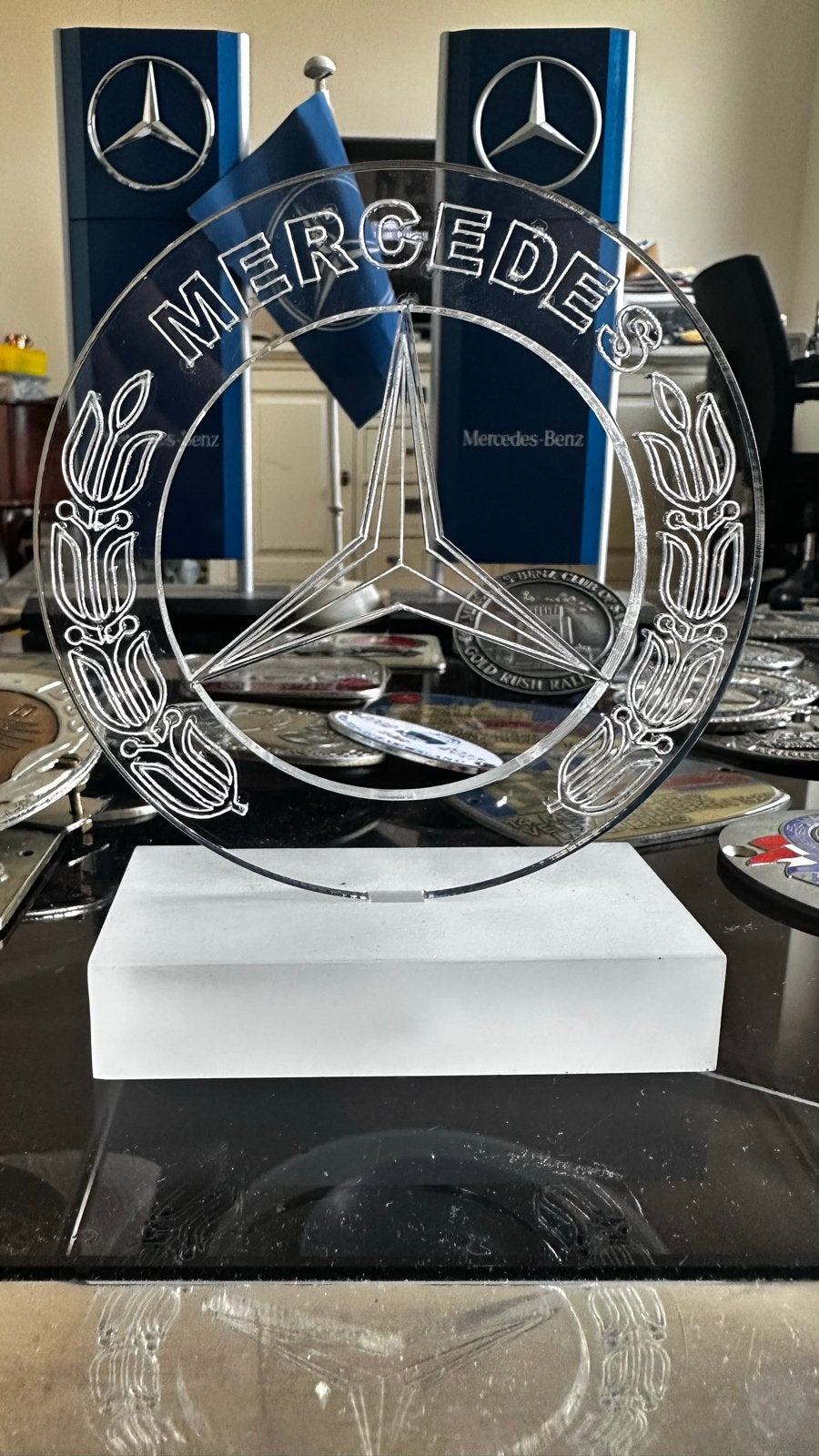 Mercedes-Benz Acryl Display Standbeeld, Ophalen of Verzenden, Zo goed als nieuw