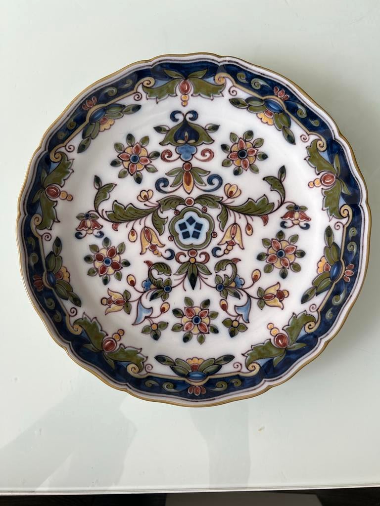 Makkum Aardewerk Sierbordje - Handgeschilderd, Ophalen of Verzenden