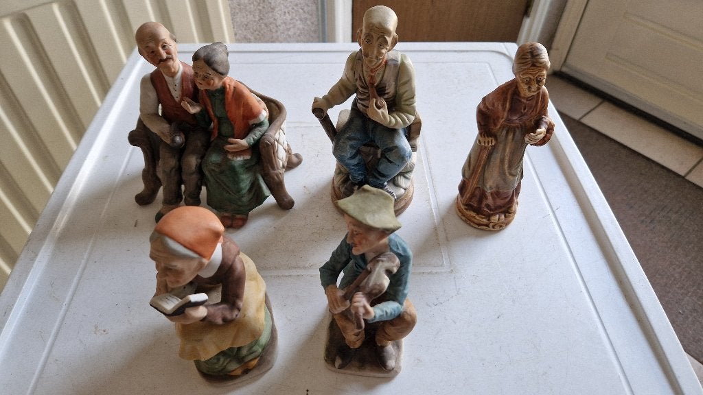 5 oude beelden aardewerk, Verzamelen, Ophalen of Verzenden, Gebruikt