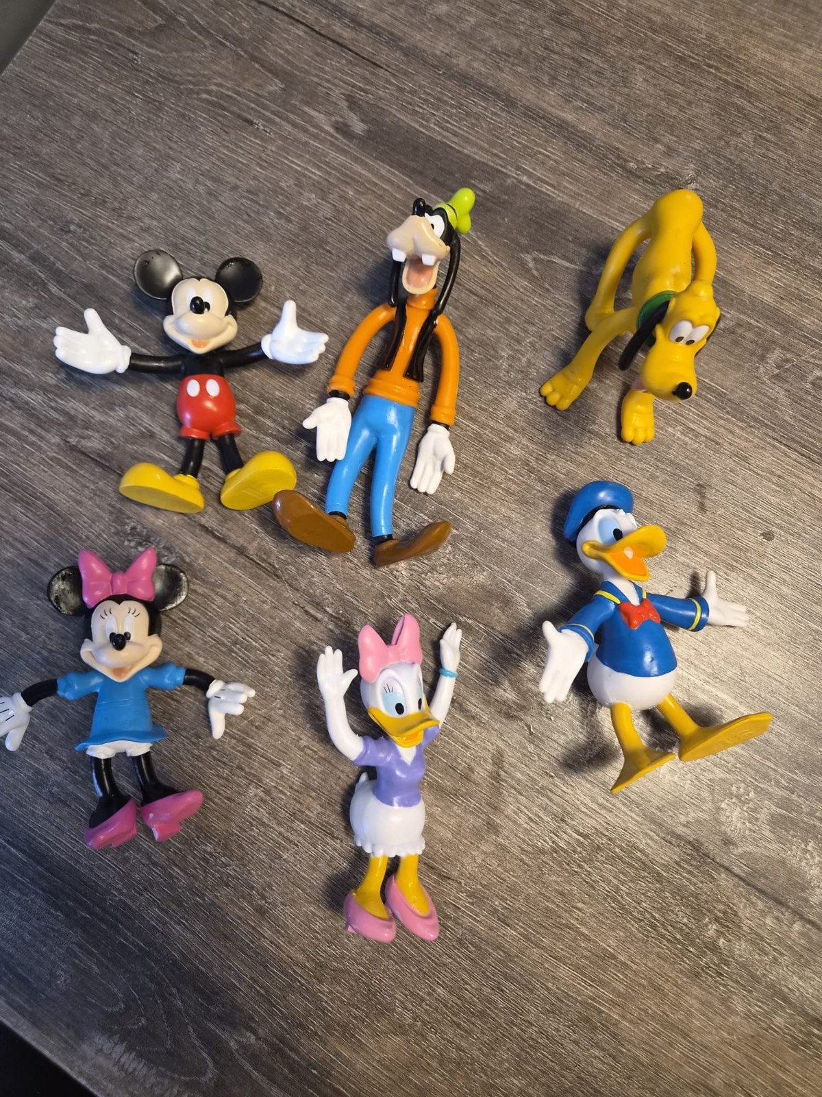 Disney Set: Mickey, Minnie, Donald, Katrien, Goofy, Pluto, Ophalen of Verzenden, Gebruikt