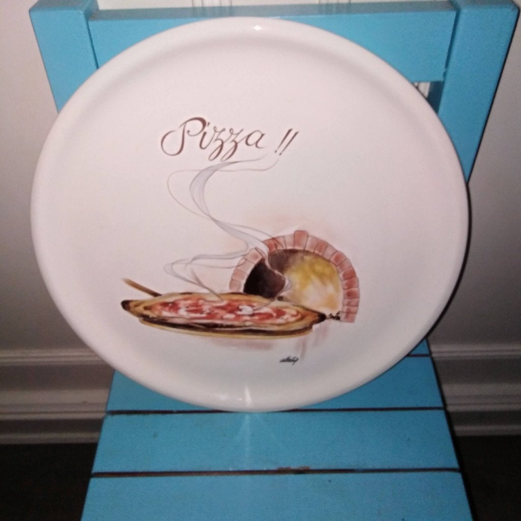 7 leuke pizzaborden - zie omschrijving en foto's, Ophalen, Gebruikt, Bord(en), Overige stijlen