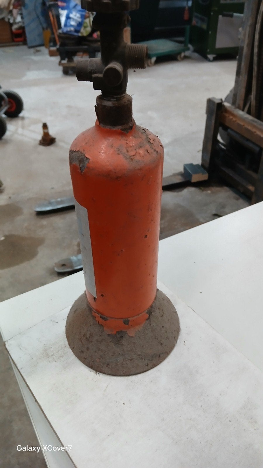 Gas flesje tbv solderen gasbrander, Ophalen, Gebruikt
