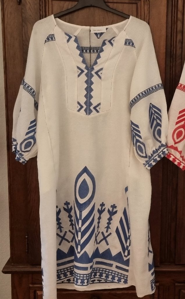 Nieuwe Greek Archaik Kori linnen jurk, Kleding | Dames, Jurken, Greek Archaik Kori, Verzenden, Wit, Maat 42/44 (L)