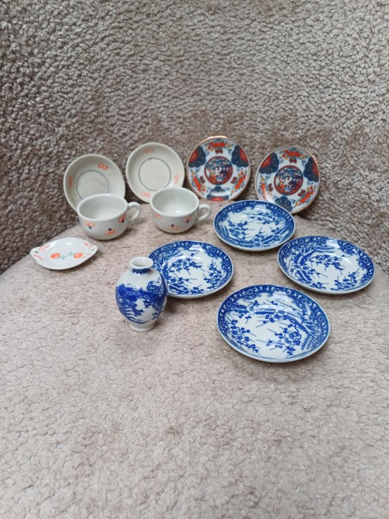 Lot japans poppen / kinder servies, Antiek en Kunst, Antiek | Porselein, Ophalen of Verzenden