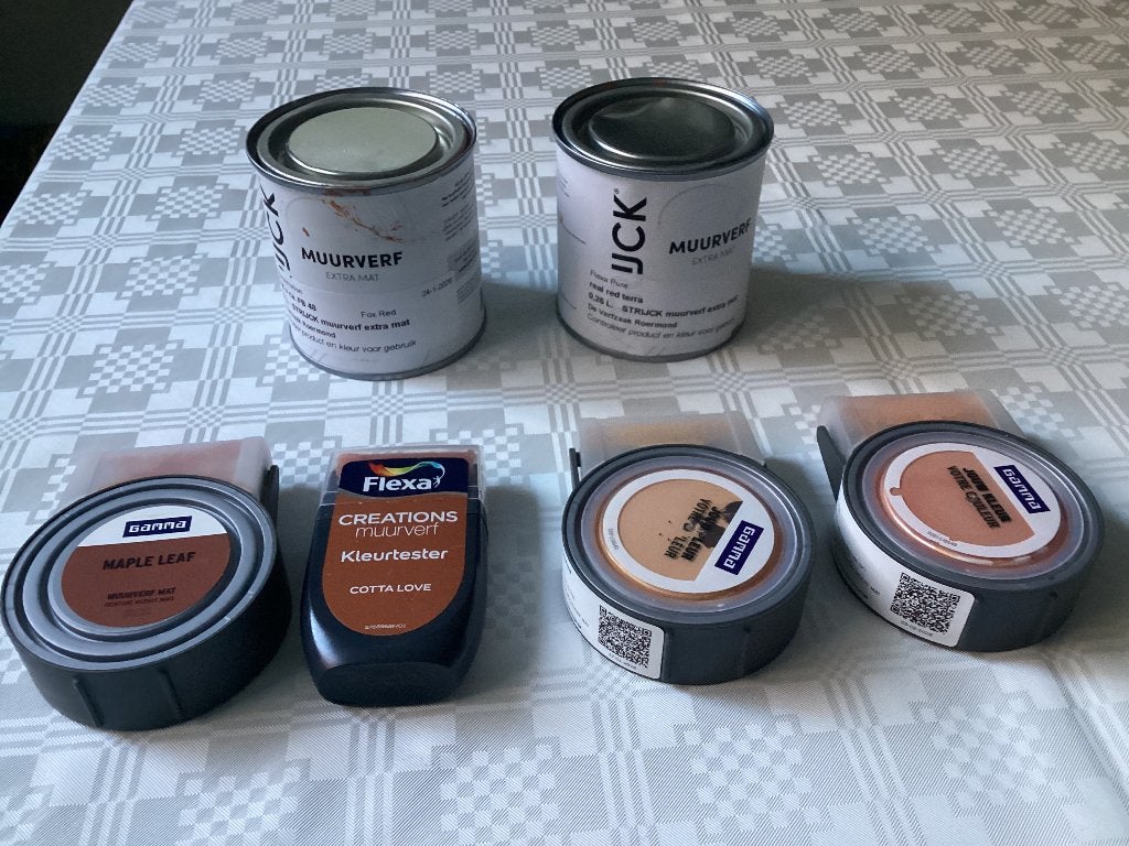 Muurverftesters, Doe-het-zelf en Verbouw, Verf, Beits en Lak, Ophalen, Bruin, Minder dan 5 liter, Verf