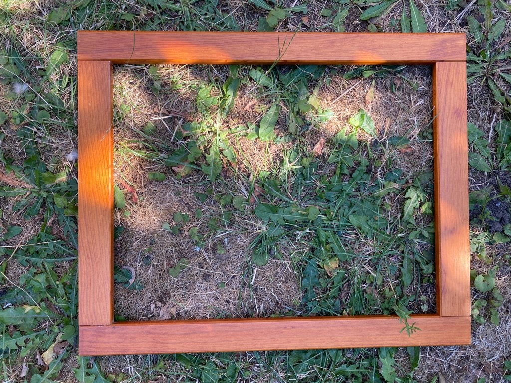 Spiegelframe spiegellijst 55,5 cm x 45,5 x 2,5, Huis en Inrichting, Bruin, Gebruikt, Verzenden, 55 cm