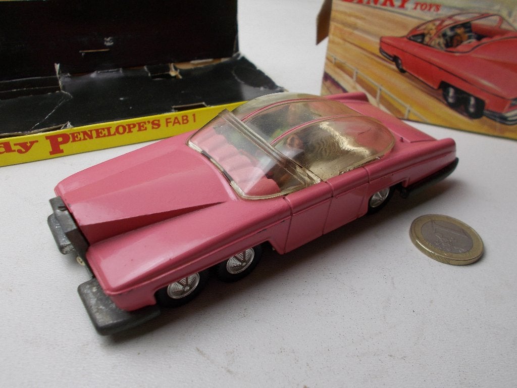 1966 Dinky Toys 100 LADY PENELOPE'S FAB 1 +ORIGINELE DOOSJES, Hobby en Vrije tijd, Ophalen of Verzenden, Zo goed als nieuw, Auto