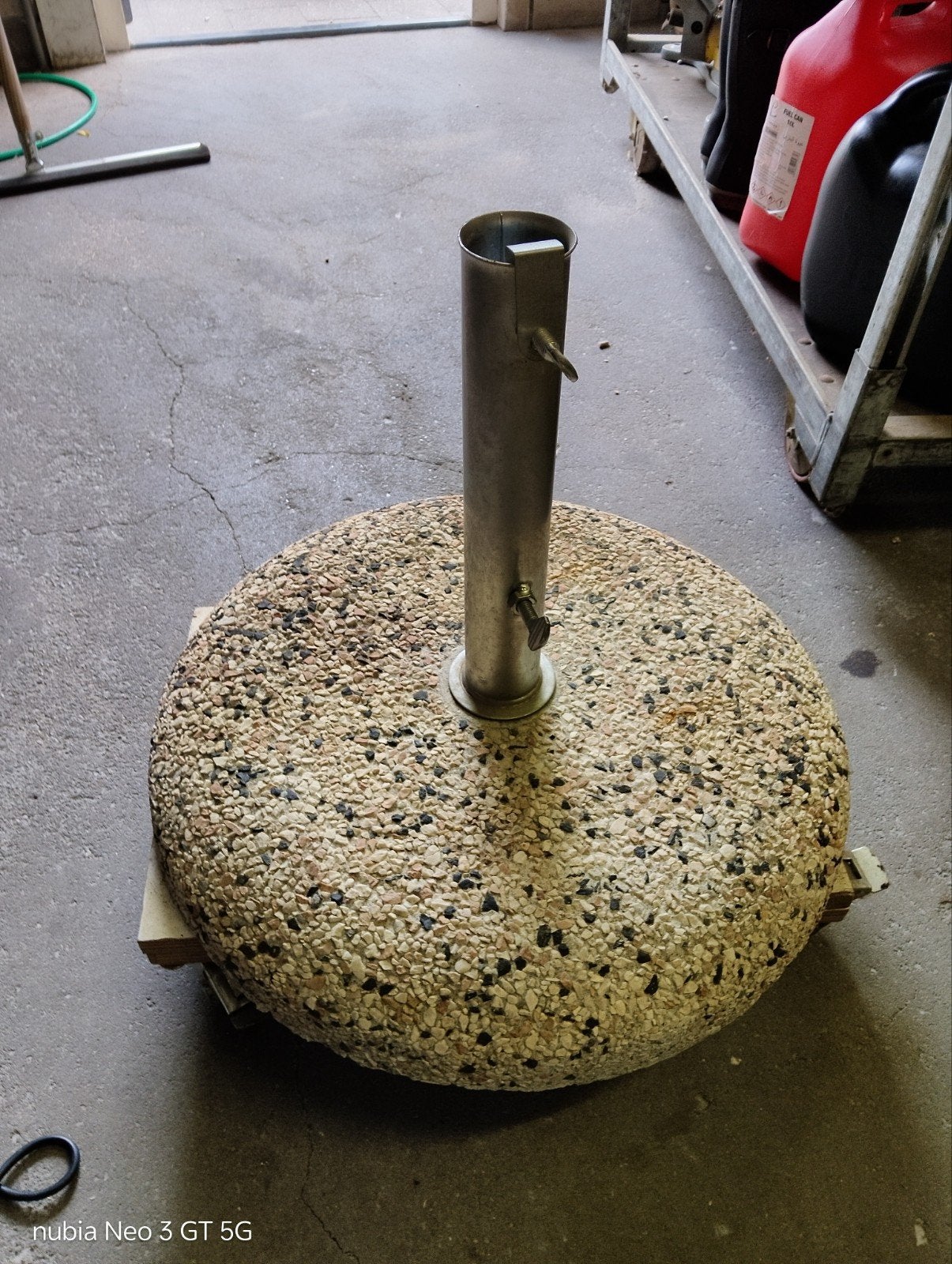 Parasolvoet van beton 35kg, Tuin en Terras, Ophalen, Zo goed als nieuw, Minder dan 1 meter, Parasolvoet