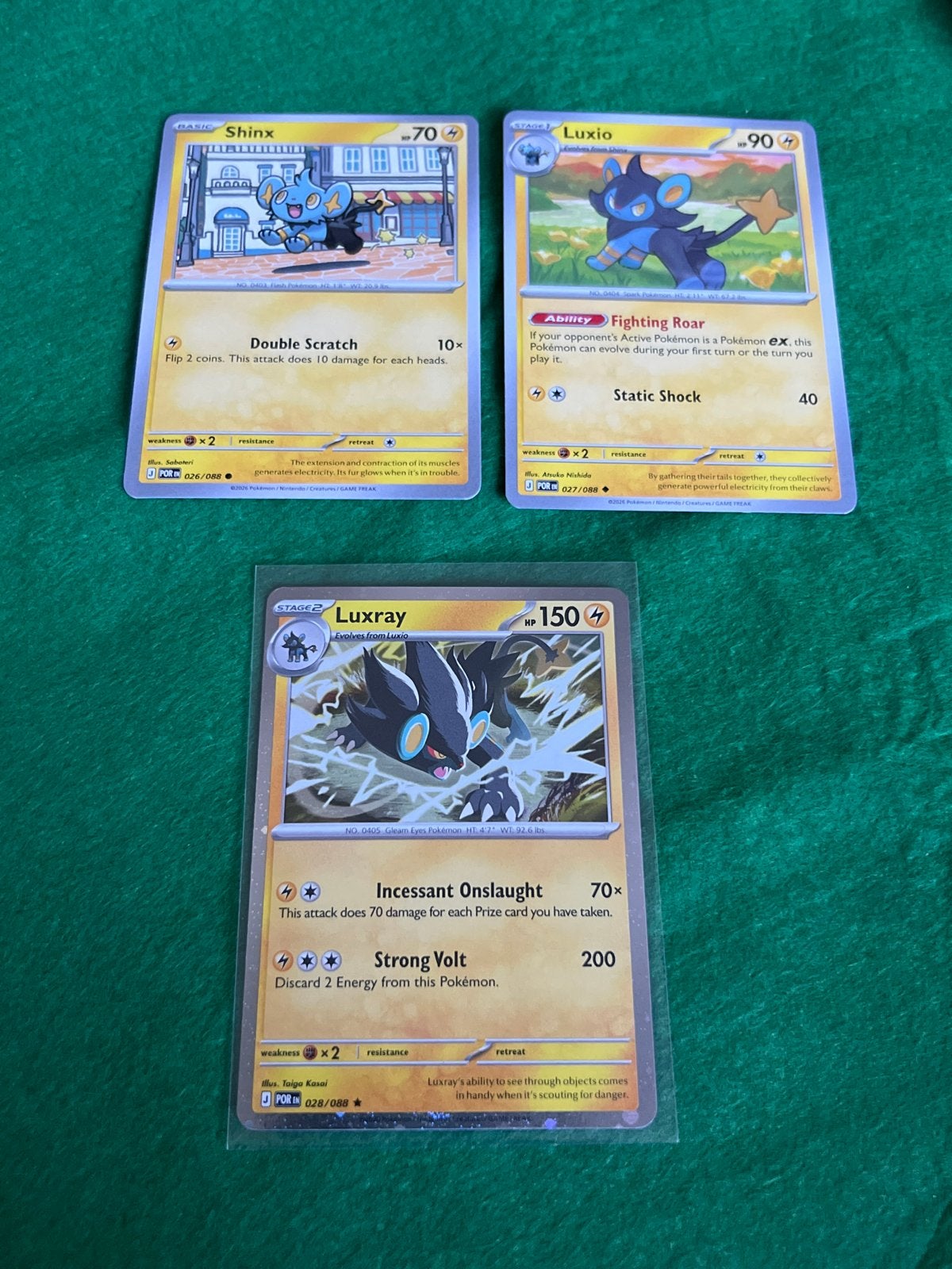 Pokémon kaarten Luxray 028/088, Ophalen, Gebruikt, Meerdere kaarten