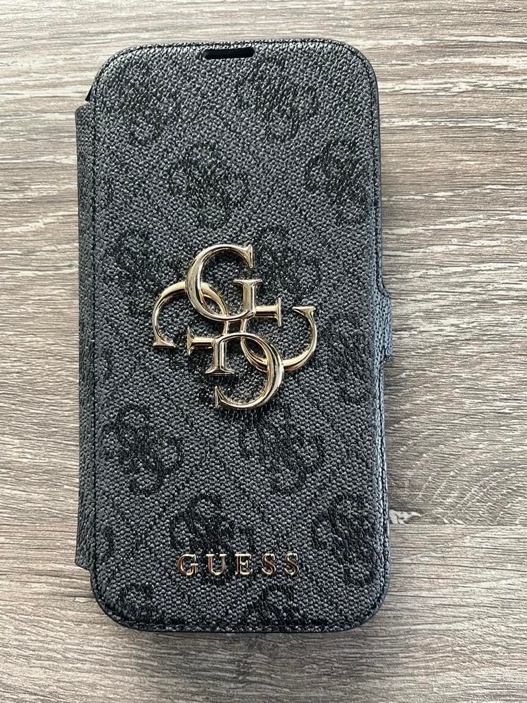 Guess iPhone 15 Hoesje - Boekmodel Folio Zwart, Ophalen of Verzenden, Nieuw, Hoesje of Tasje