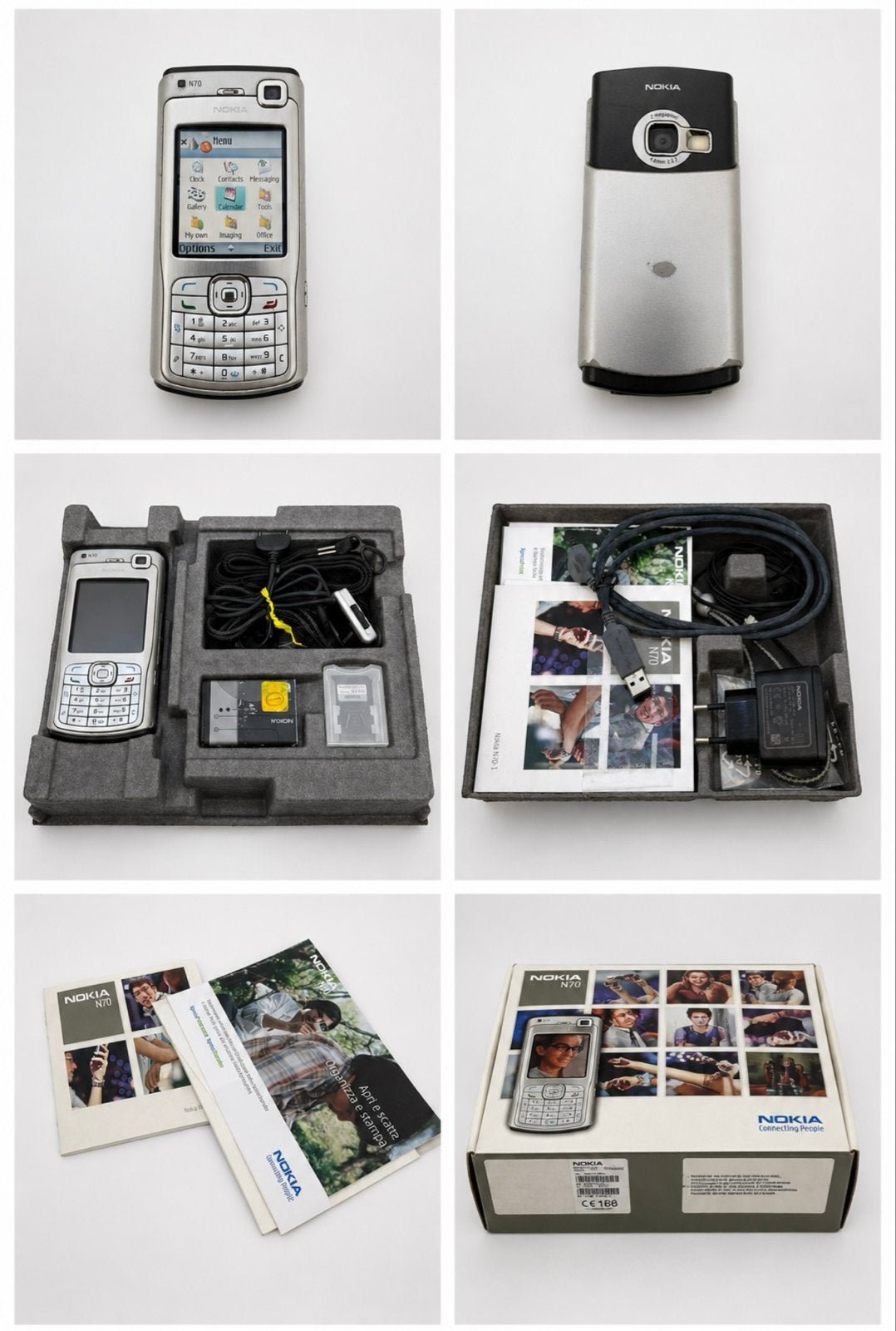 Nokia N70 Silver met complete originele doos en accessoires, Telecommunicatie, Mobiele telefoons | Nokia, Gebruikt, Fysiek toetsenbord