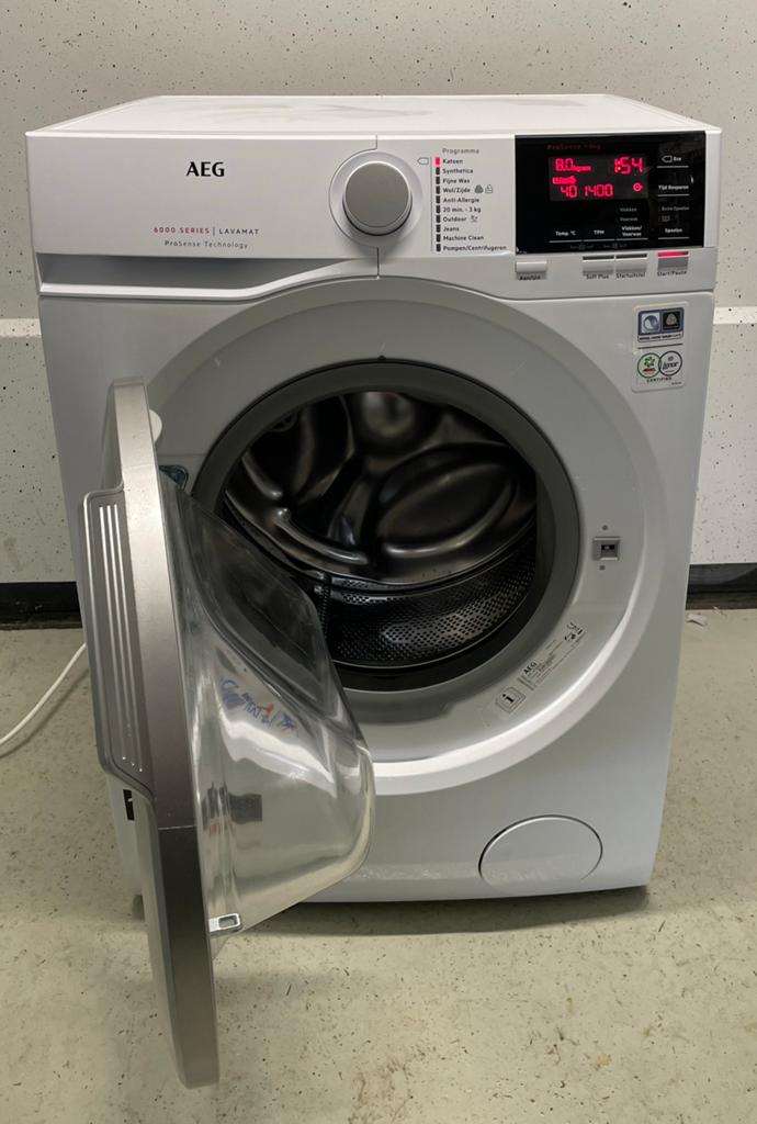 Aeg wasmachine met garantie + bezorging, Ophalen of Verzenden, Zo goed als nieuw, 85 tot 90 cm, 1200 tot 1600 toeren