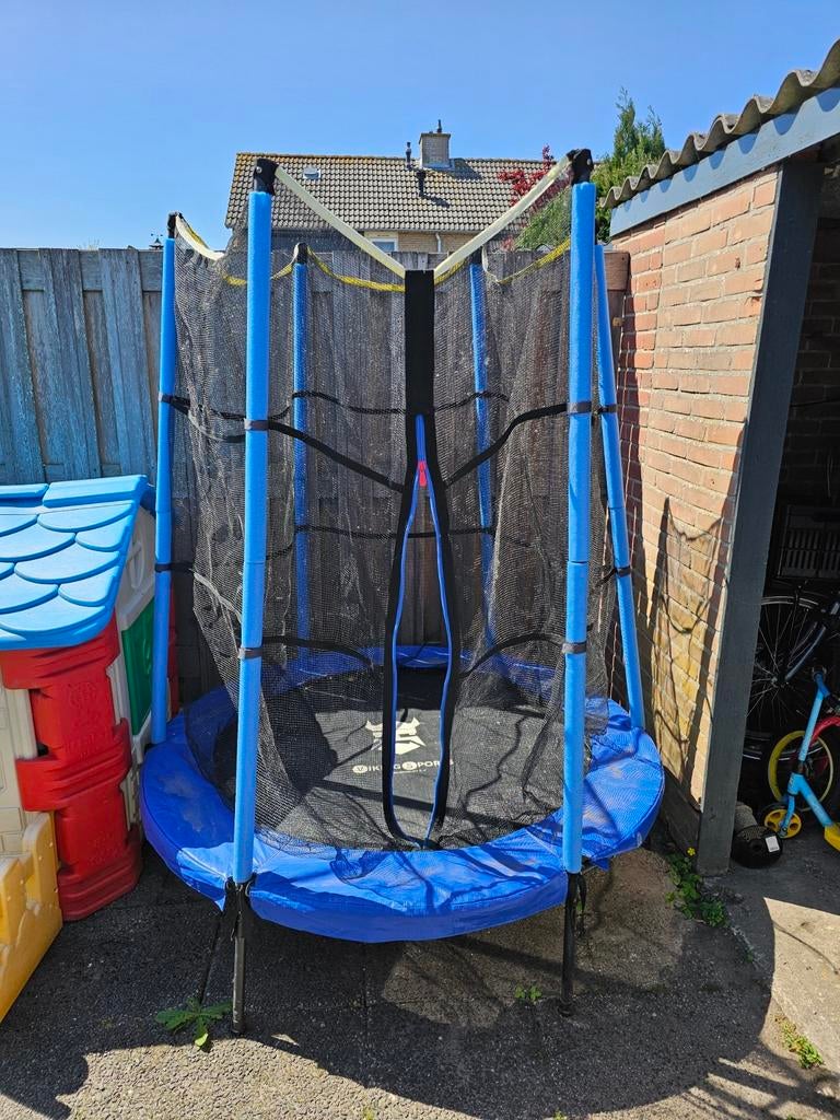 Nette trampoline met net, Ophalen, Zo goed als nieuw