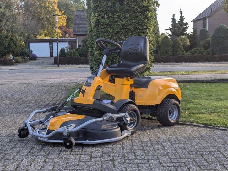 STIGA Park 720 PW Frontmaaier, Nieuw 110cm maaidek, Tuin en Terras, Zitmaaiers, Gebruikt, 90 tot 120 cm, Elektrische starter, Mulchfunctie