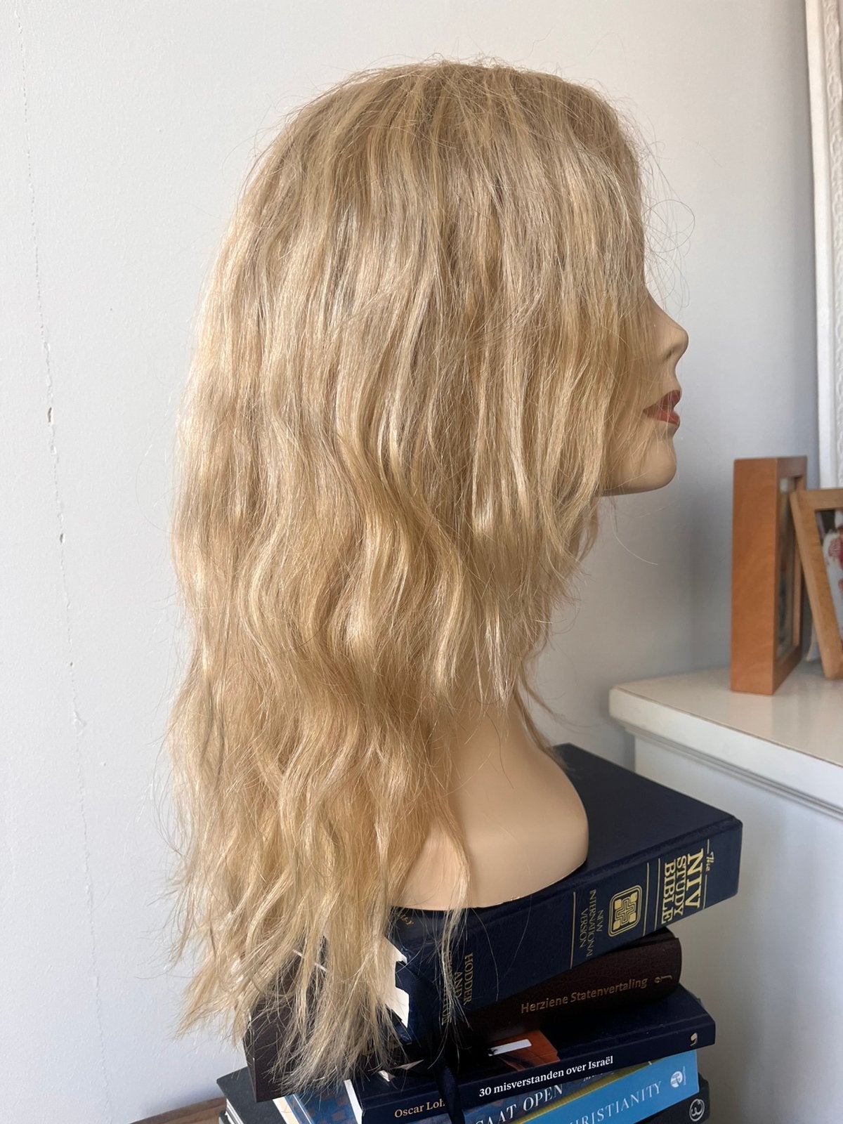 55 cm honingblonde topper haarwerk 100% echt haar, Ophalen of Verzenden