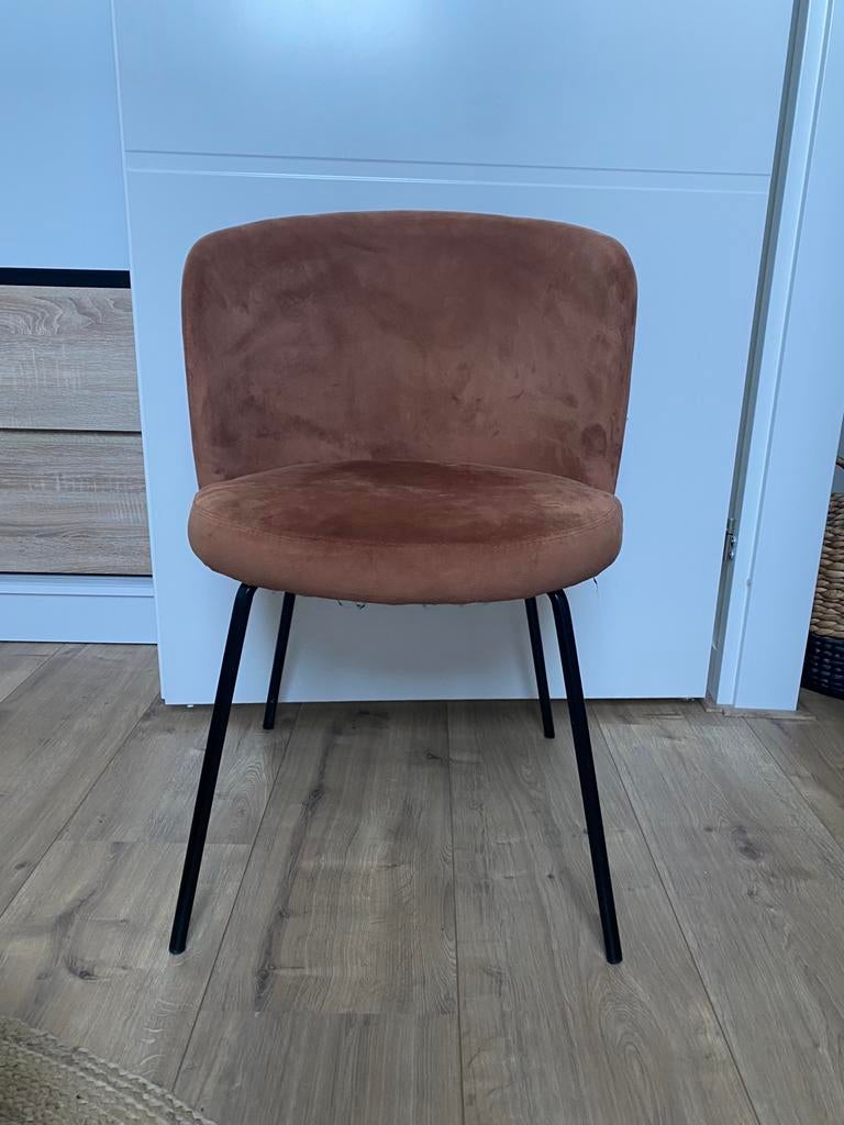 Velvet stoelen (3), Ophalen, Zo goed als nieuw, Bruin, Eén