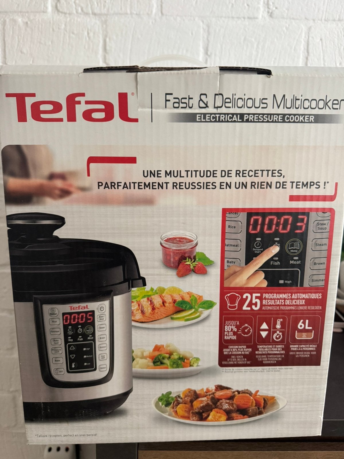 TEFAL CY505E All-in-One Multicooker Zilver, Witgoed en Apparatuur, Ophalen of Verzenden, Zo goed als nieuw