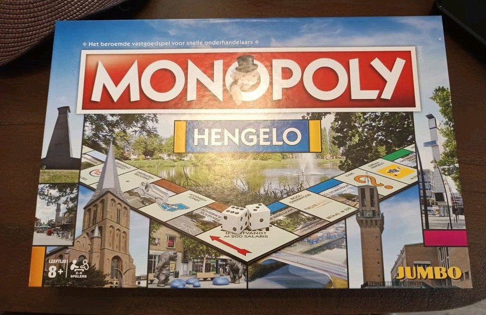 Monopoly Hengelo - Nieuwstaat, accessoires gesealed, Ophalen of Verzenden, Nieuw
