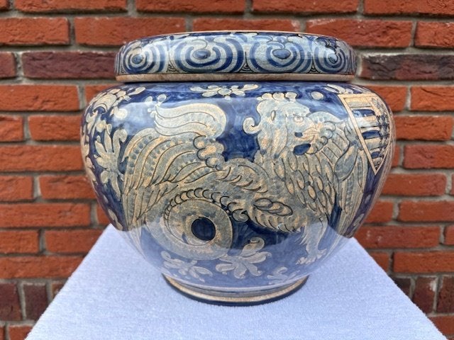 Italiaanse Majolica Dekselvaas – Ceramiche Biagioli., Ophalen