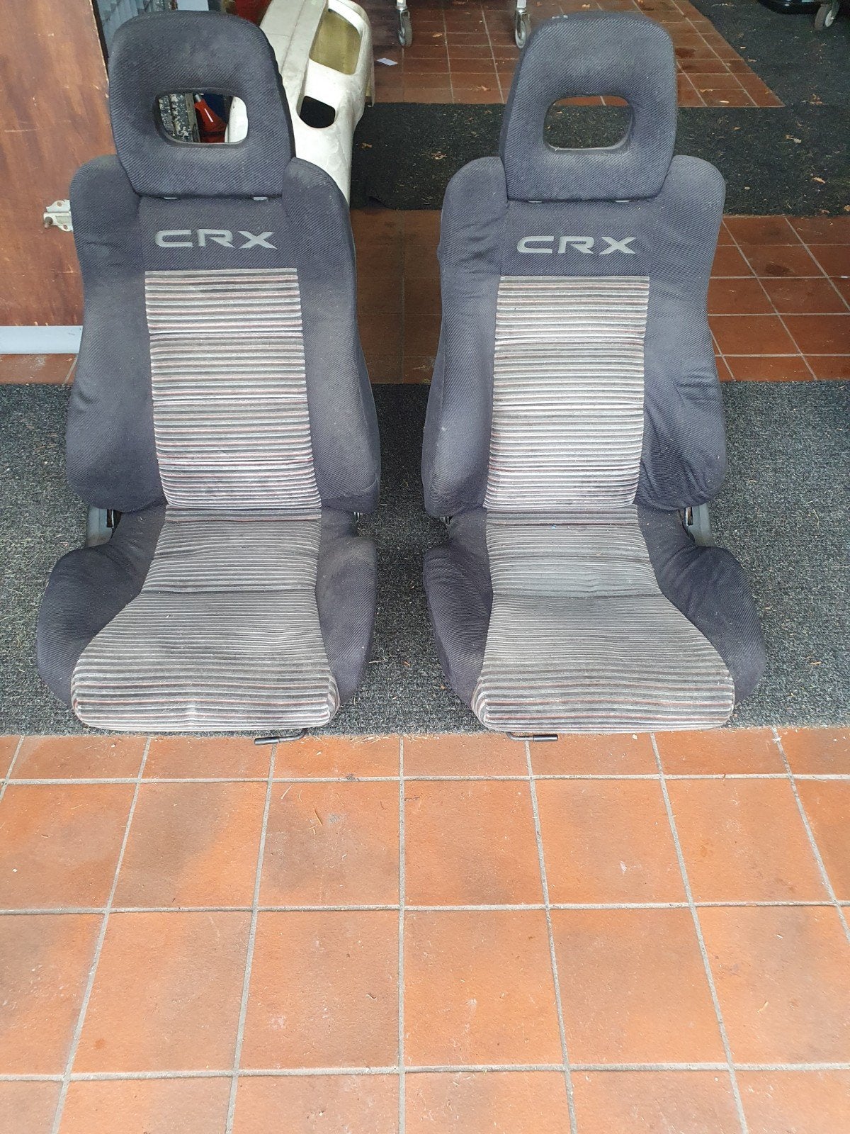 Honda CRX Voorstoelen met Rails - Goede Staat, Auto-onderdelen, Interieur en Bekleding, Ophalen, Gebruikt, Honda