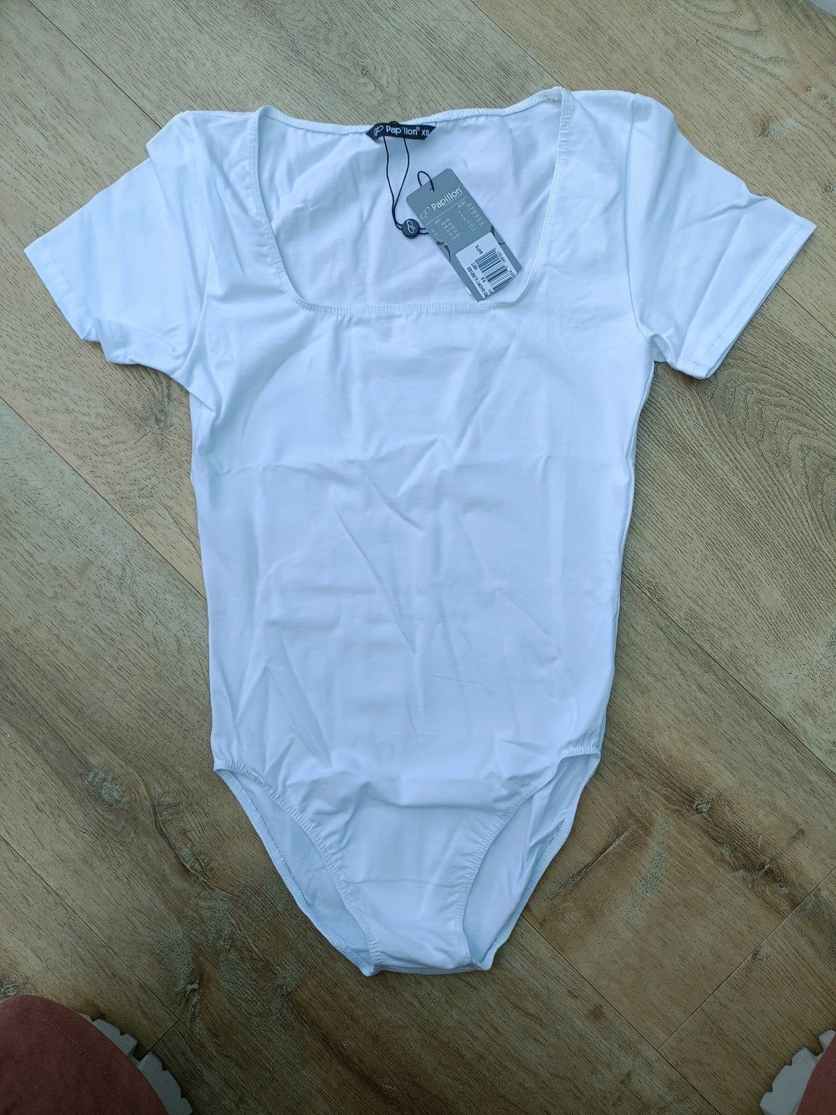 Papillon PM4821 Heren Balletpak - Wit, Korte Mouw, Maat XS, Sport en Fitness, Ballet, Ophalen of Verzenden, Nieuw, Kleding