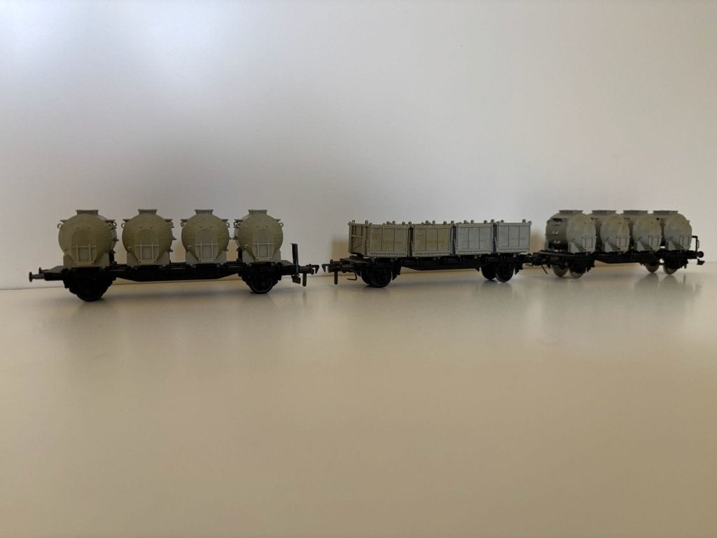 Set van 3 Fleischmann wagons, Gebruikt, Gelijkstroom, Fleischmann, Wagon