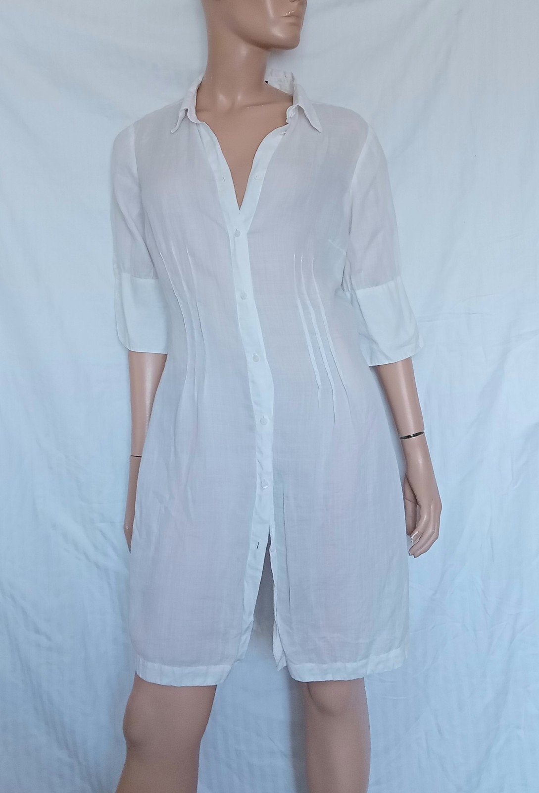 FFC LINNEN Blouse , Maat 38 - 40, Ophalen of Verzenden, Zo goed als nieuw, Maat 38/40 (M), Wit
